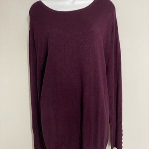Lightweight Sweater w/ Button Cuff detail